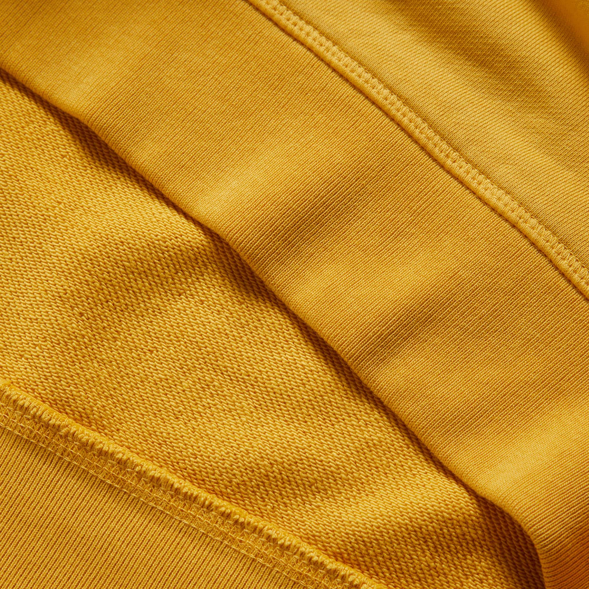 material shot of the ribbed hem on The Fillmore Crewneck in Canary, Knits by Taylor Stitch