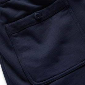 material shot of the rear pockets on The Fillmore Pant in Dark Navy