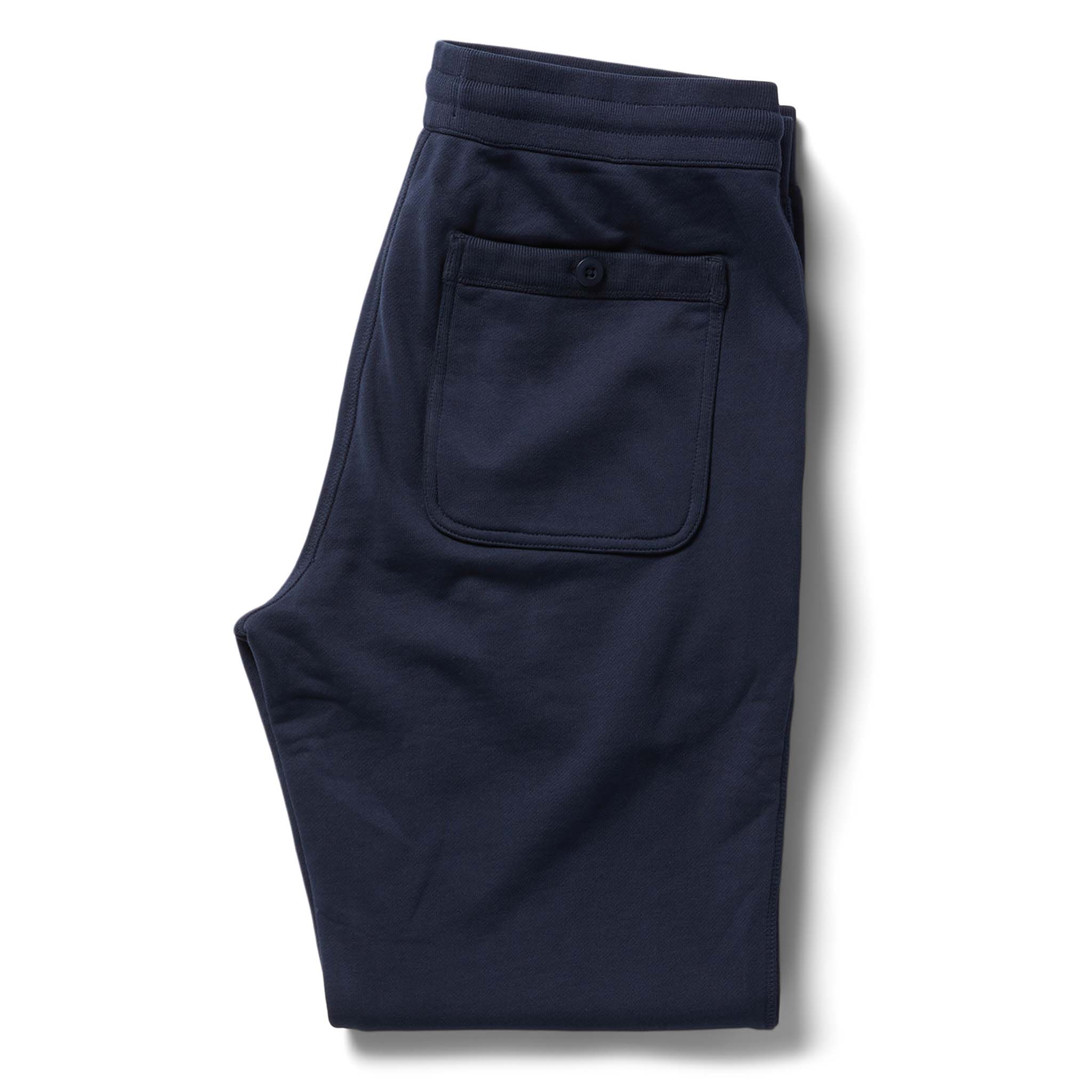 flatlay of The Fillmore Pant in Dark Navy, shown from the back, Bottoms by Taylor Stitch