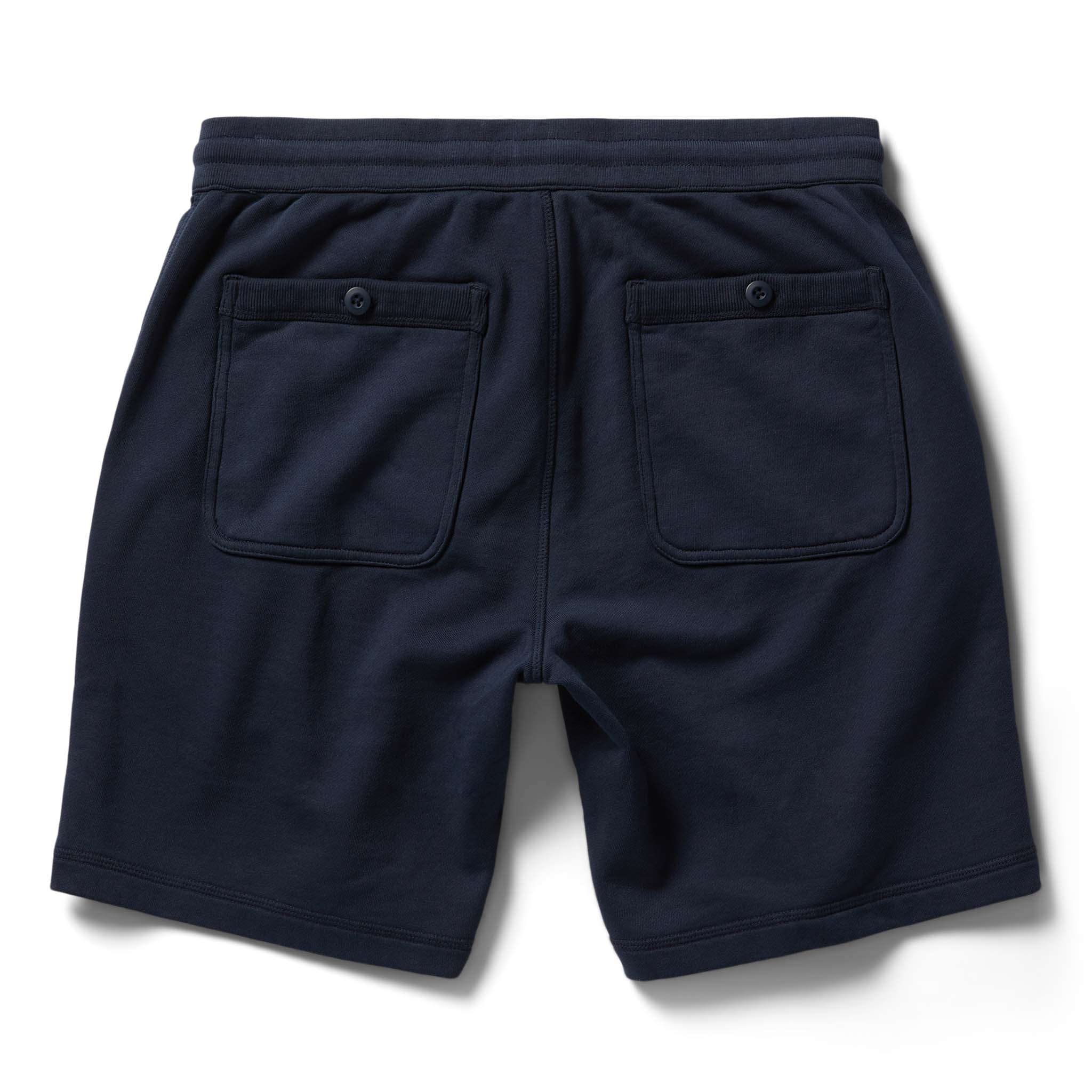 flatlay of The Fillmore Short in Dark Navy, from the back, Shorts by Taylor Stitch