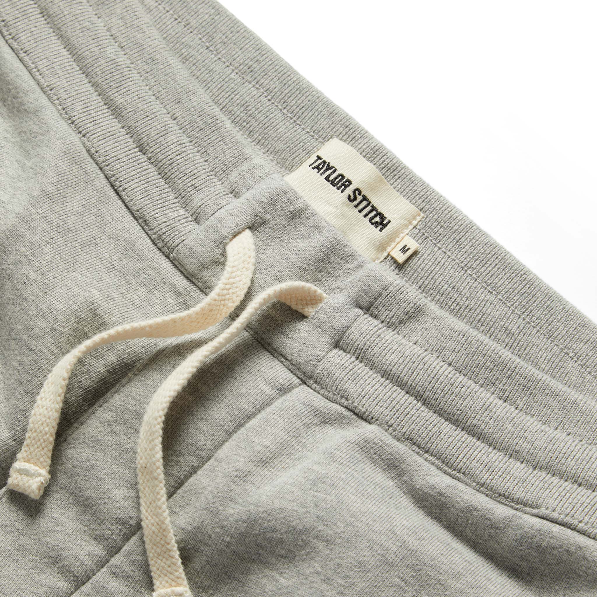 material shot of the drawcords on The Fillmore Short in Heather Grey, Shorts by Taylor Stitch