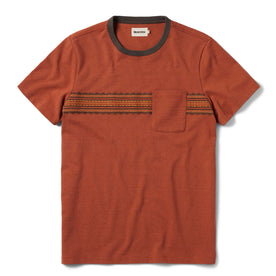 The Heavy Bag Tee in Dusty Rose Embroidered Stripe - featured image