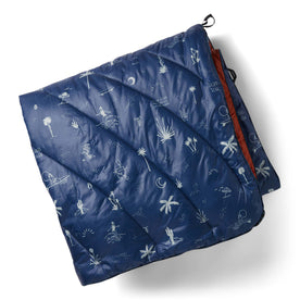 flatlay of The Original Puffy Blanket in Navy Aloha