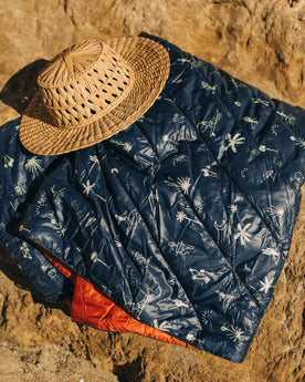 The Original Puffy Blanket in Navy Aloha in the sun, Accessories by Taylor Stitch