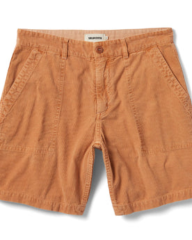 flatlay of The Trail Short in Apricot Micro Cord, Shorts by Taylor Stitch