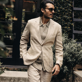 The Sheffield Sport Coat in Natural Linen - featured image