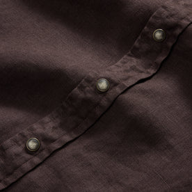 material shot of the snap buttons on The Short Sleeve Western in Morita