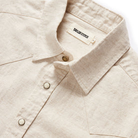 material shot of the collar on The Western Shirt in Natural