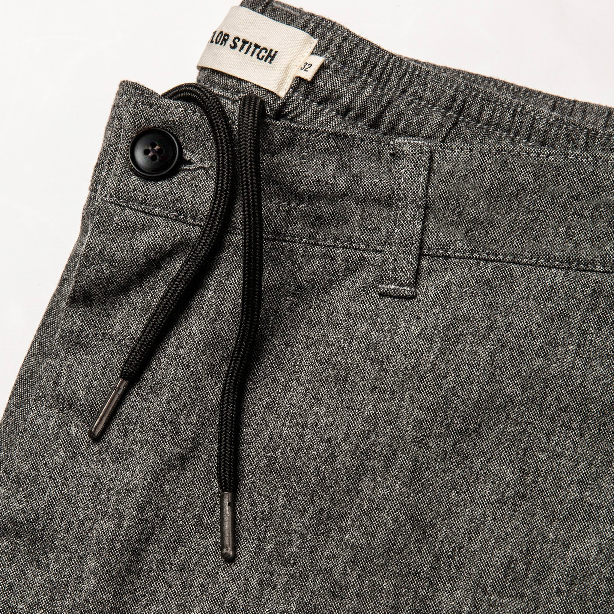 material shot of drawstring, Bottoms by Taylor Stitch