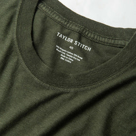 material shot of printed label inside tee shirt
