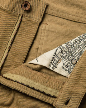 material shot of fly, Bottoms by Taylor Stitch