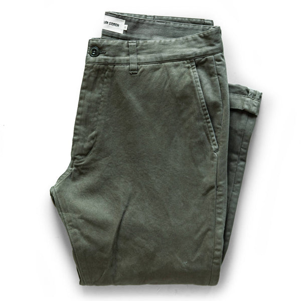 The Slim Foundation Chino Pant in Organic Khaki Taylor Stitch