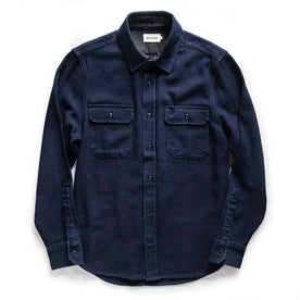 flatlay of The Division Shirt in Indigo Twill from Taylor Stitch, 