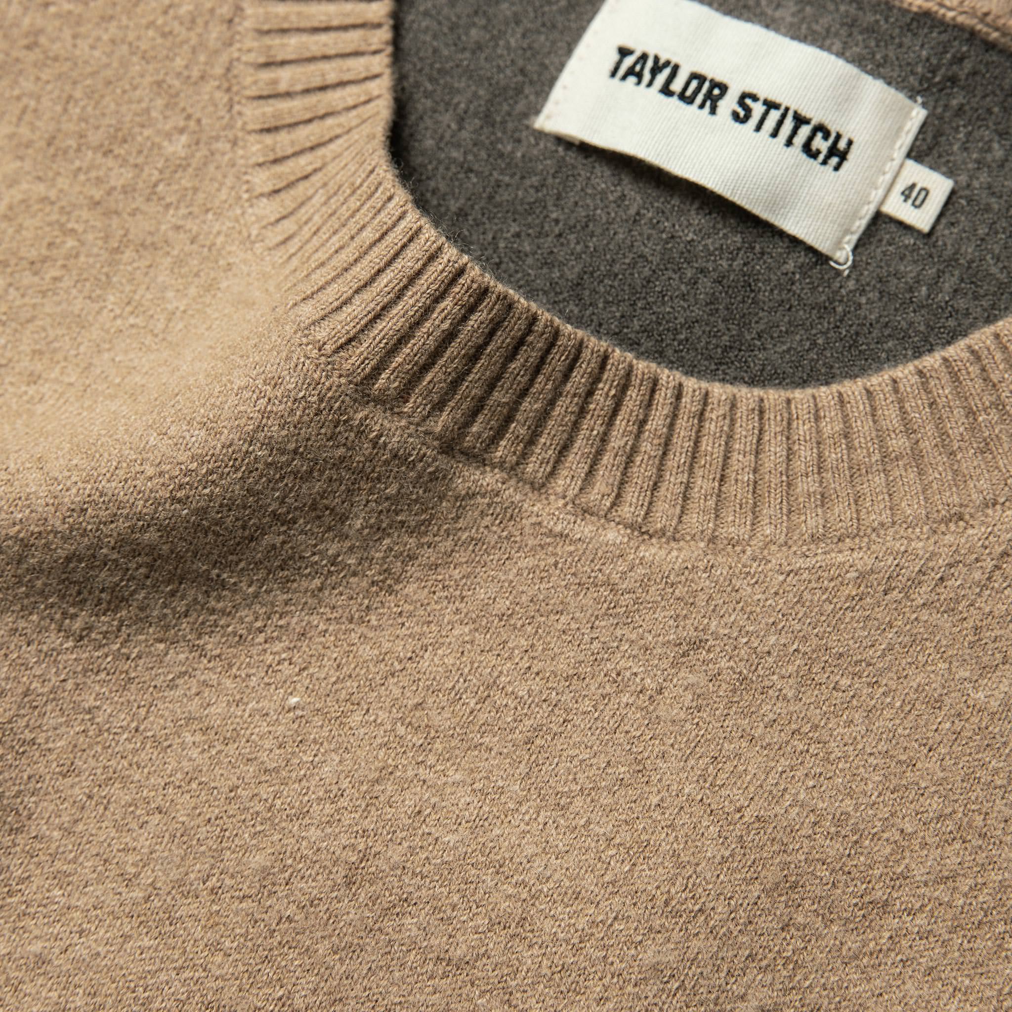 material shot of collar, Knits by Taylor Stitch