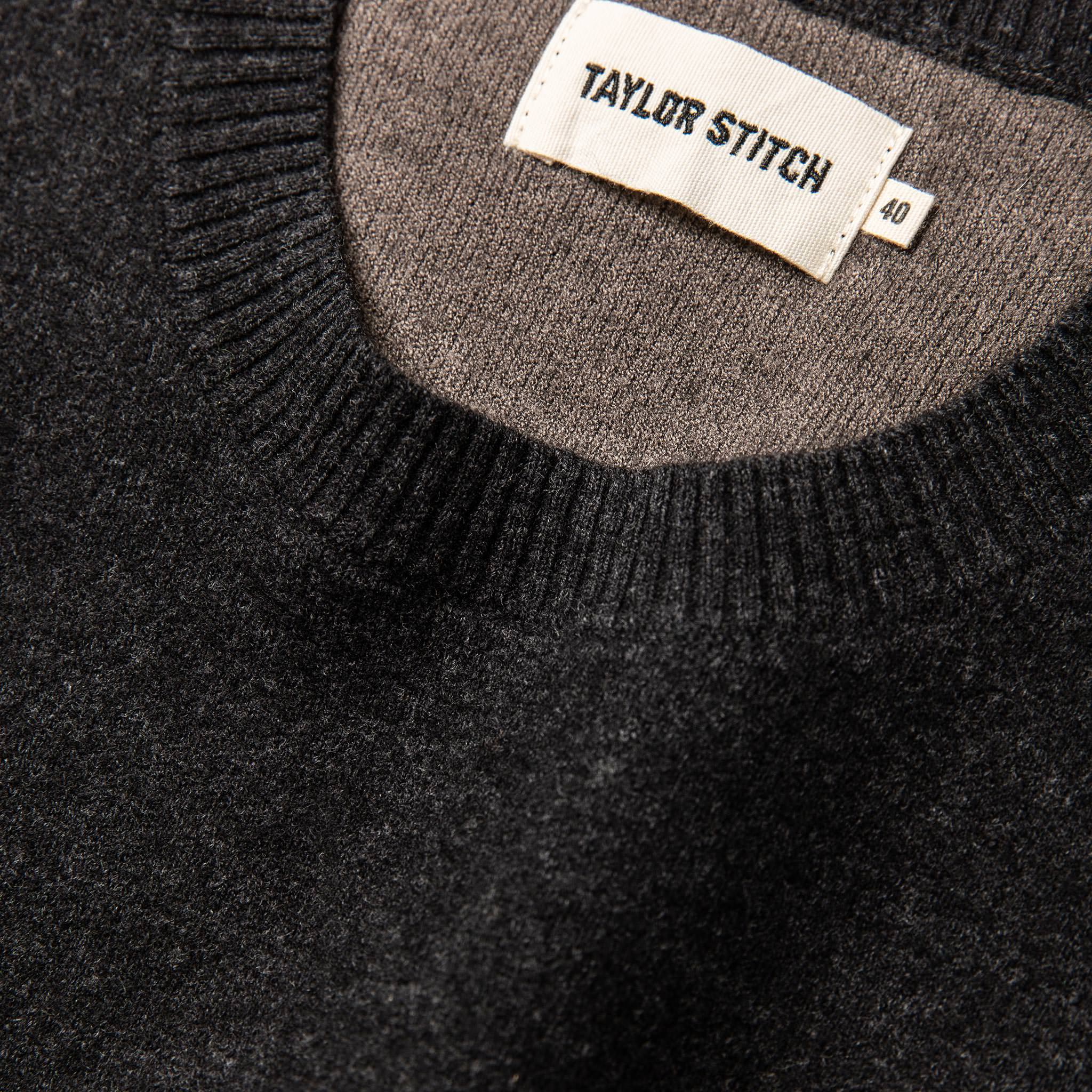 material shot of collar, Knits by Taylor Stitch