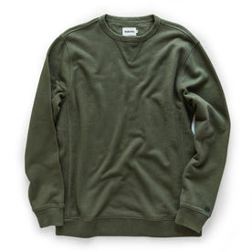 The Fillmore Crewneck in Dark Olive Terry - featured image