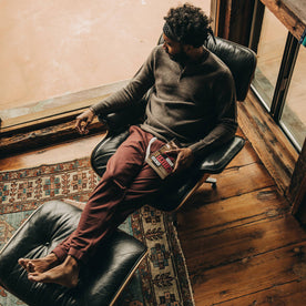 The Fillmore Pant in Burgundy Terry: Alternate Image 1
