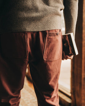 The Fillmore Pant in Burgundy Terry: Alternate Image 3, Bottoms by Taylor Stitch