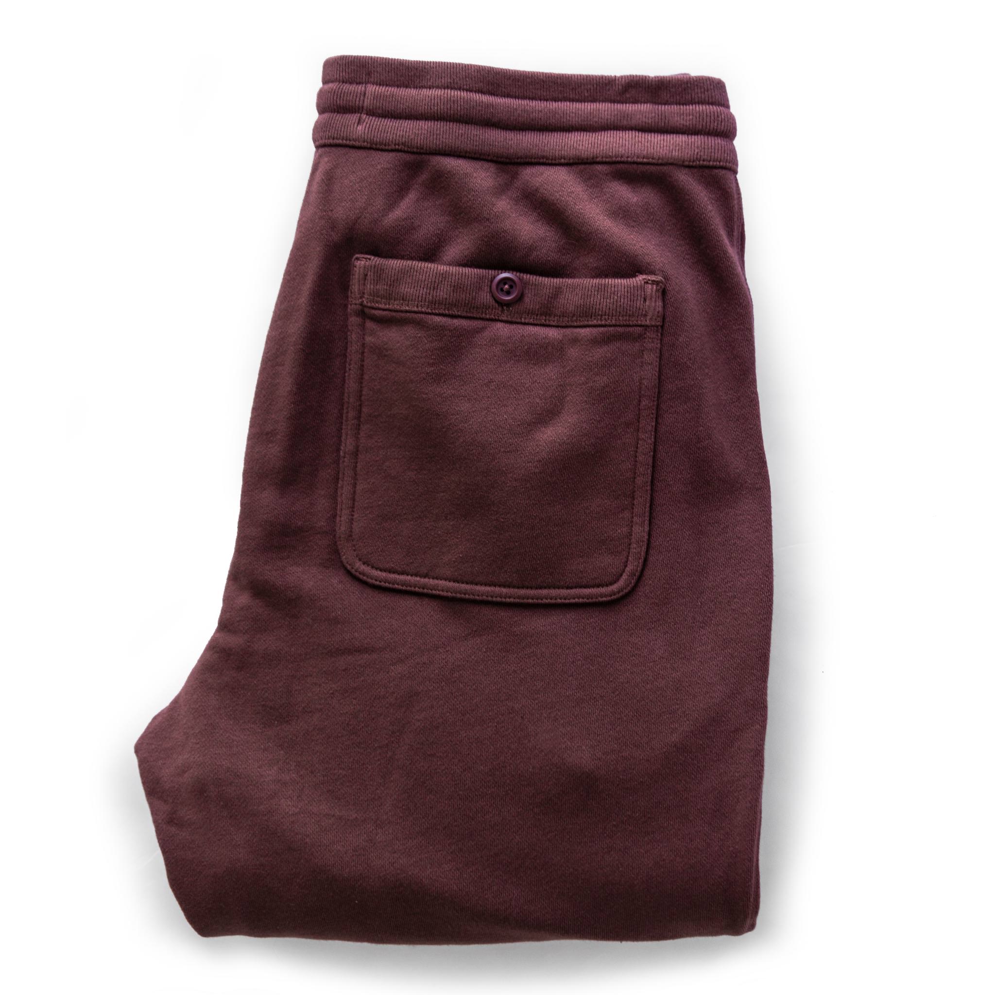 The Fillmore Pant in Burgundy Terry: Alternate Image 6, Bottoms by Taylor Stitch