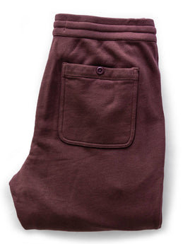 The Fillmore Pant in Burgundy Terry: Alternate Image 6, Bottoms by Taylor Stitch