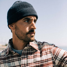The Rib Beanie in Navy Heather - featured image