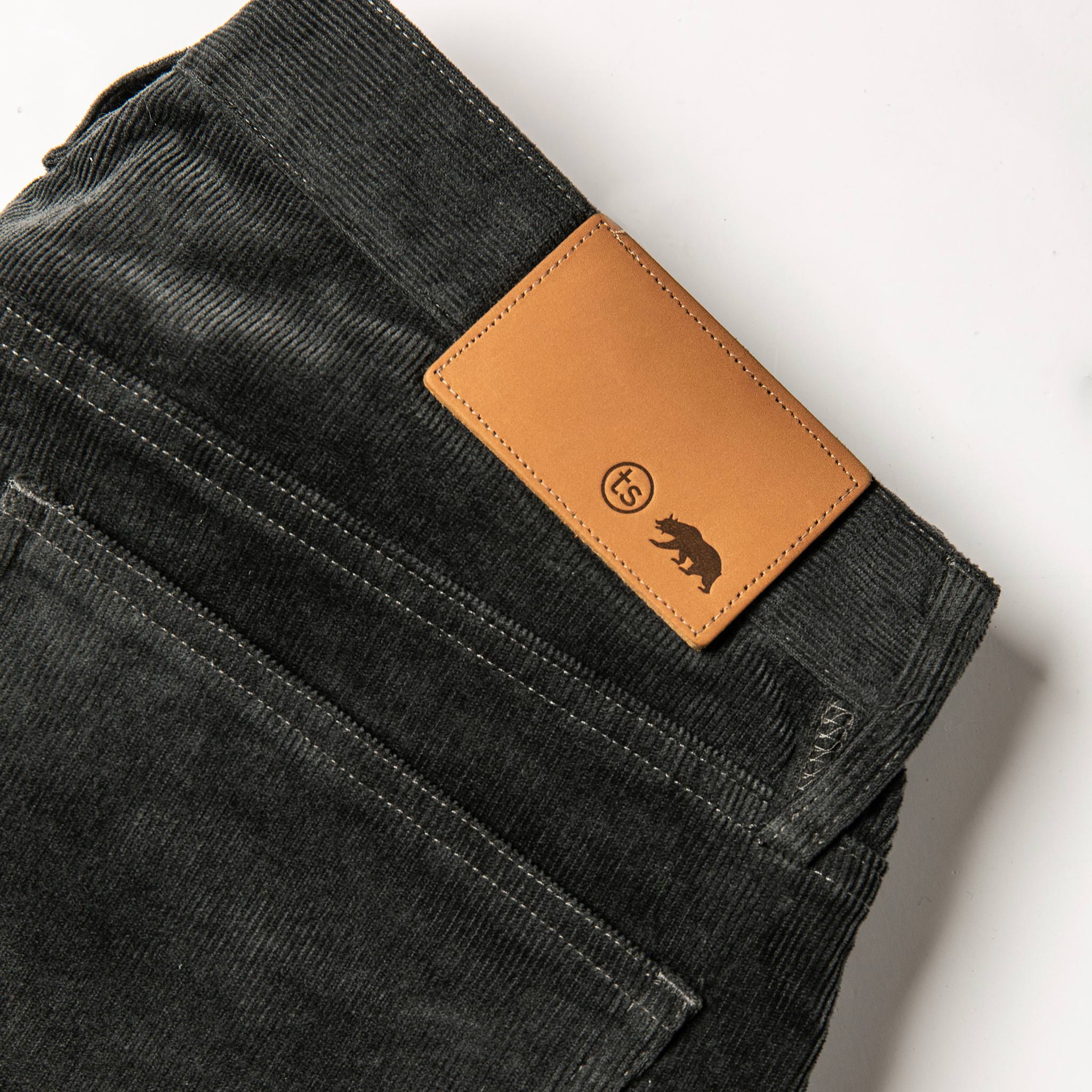 material shot of back tab, Bottoms by Taylor Stitch