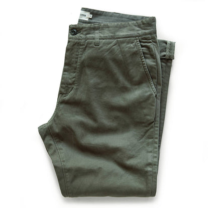 The Slim Foundation Pant in Organic Olive