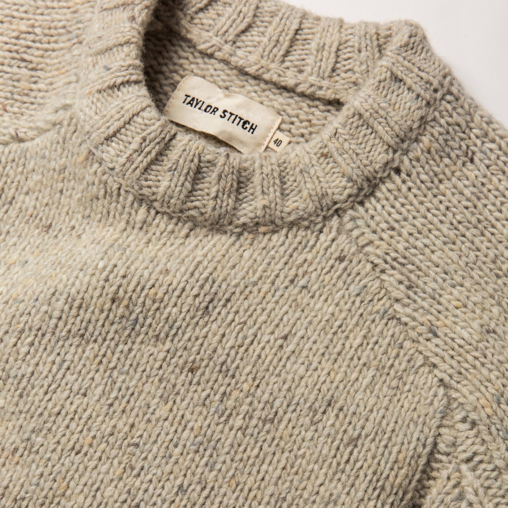 material shot of collar, Knits by Taylor Stitch