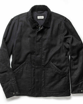 flatlay of The Workhorse Jacket in Coal Boss Duck, Outerwear by Taylor Stitch