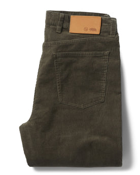 flatlay of The Democratic All Day Pant in Walnut Cord, shown from the back, Bottoms by Taylor Stitch