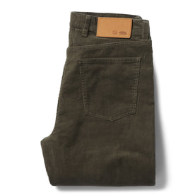 flatlay of The Democratic All Day Pant in Walnut Cord, shown from the back
