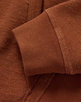 material shot of the ribbed cuffs on The Fillmore Hoodie in Copper Terry, Knits by Taylor Stitch