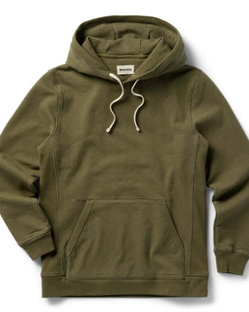 flatlay of The Fillmore Hoodie in Cypress Terry, Knits by Taylor Stitch