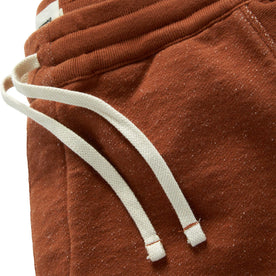 material shot of the drawcords on The Fillmore Pant in Copper Terry