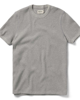 flatlay of The Heavy Bag Waffle Short Sleeve in Aluminum, Knits by Taylor Stitch