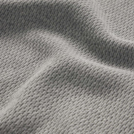 material shot of waffle detailing on The Heavy Bag Waffle Short Sleeve in Aluminum