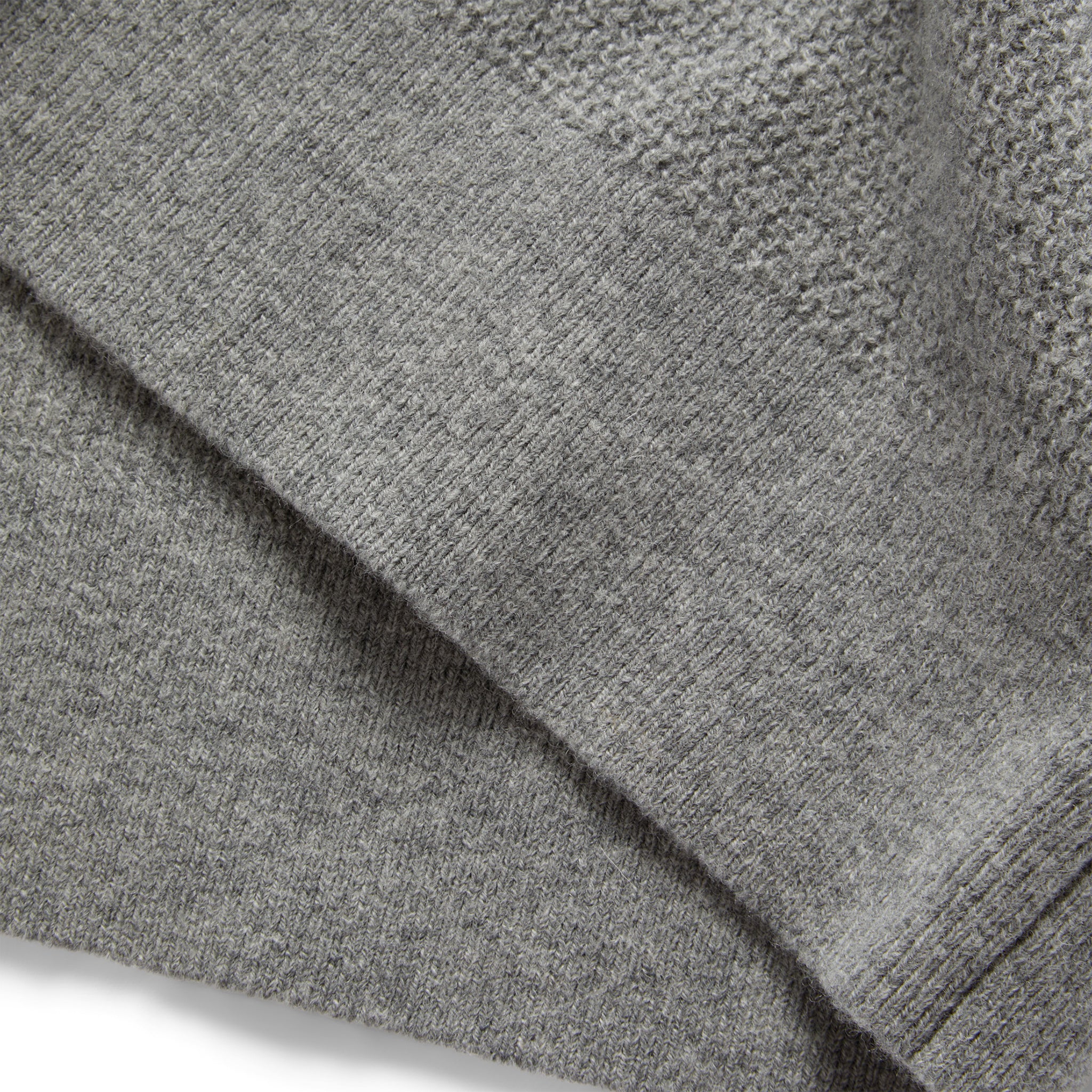 material shot of the hem on The Hudson Sweater in Heather Grey, Knits by Taylor Stitch