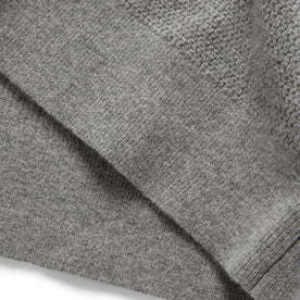 material shot of the hem on The Hudson Sweater in Heather Grey