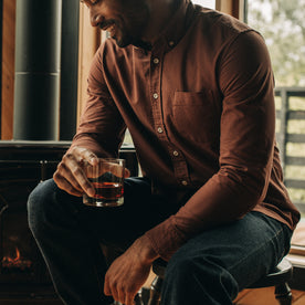 fit model sitting in The Jack in Chestnut Oxford