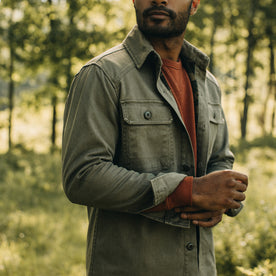 The Lined Shop Shirt in Stone Boss Duck - featured image