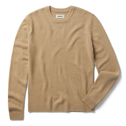 flatlay of The Lodge Sweater in Camel