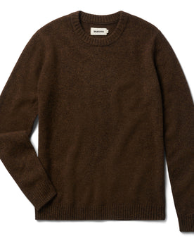 flatlay of The Lodge Sweater in Coffee, Knits by Taylor Stitch