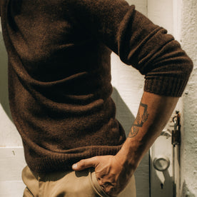 The Lodge Sweater in Coffee - featured image