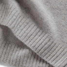 material shot of the hem on The Lodge Sweater in Heather Grey