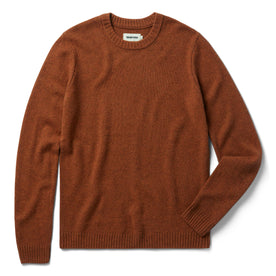 flatlay of The Lodge Sweater in Rust