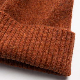 material shot of The Lodge Beanie in Rust