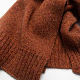 material shot of The Lodge Scarf in Rust