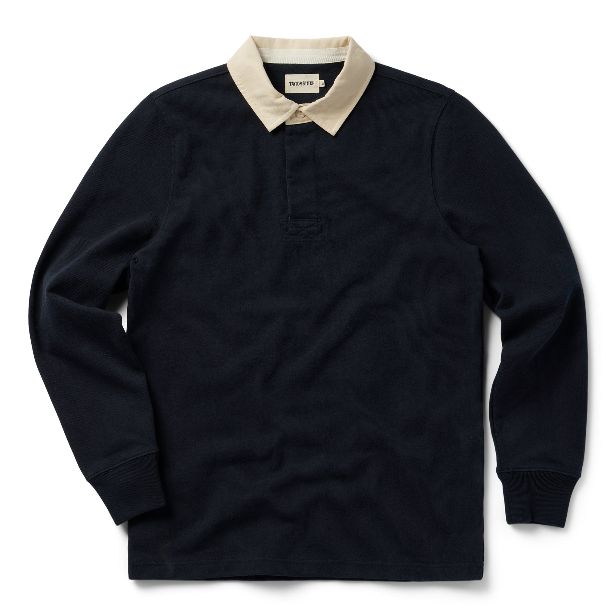 flatlay of The Rugby Shirt in Dark Navy, Knits by Taylor Stitch
