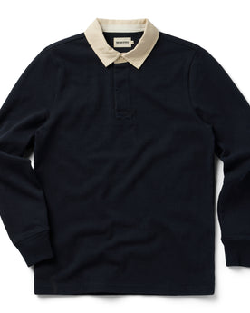 flatlay of The Rugby Shirt in Dark Navy, Knits by Taylor Stitch