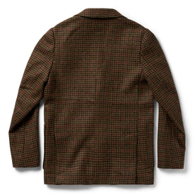 flatlay of The Sheffield Sportcoat in Tan Gun Check, shown from the back 